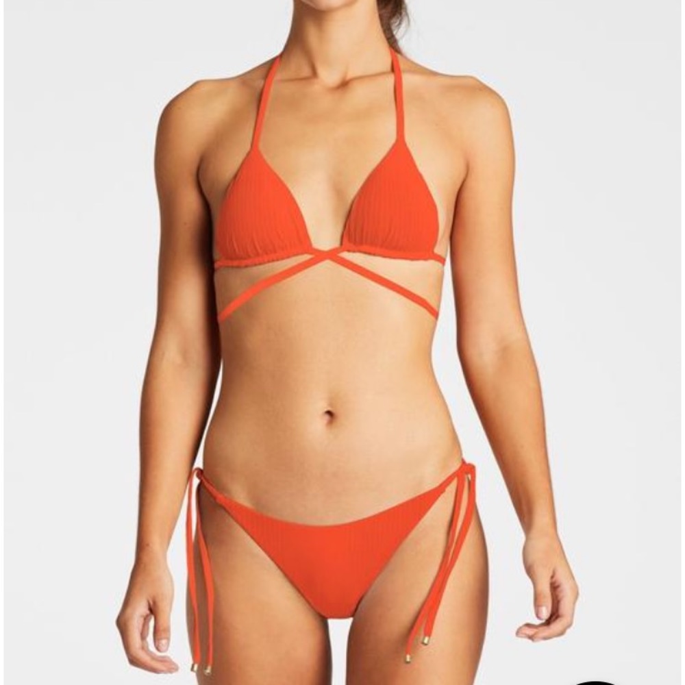 2 Pc Set Vitamin A Gia Wrap Top + Tie Bottom